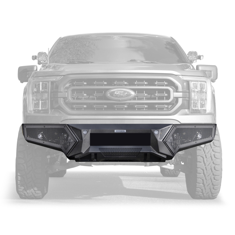 Ford F-150 Bumper - Front - Go Rhino - Element with Fixed Light Bar Mount - Textured Black - `21-`23
